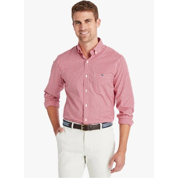 Vineyard Vines Other - VINEYARD VINES | Men's Arawak Gingham Classic Tucker Shirt - Strawberry/White